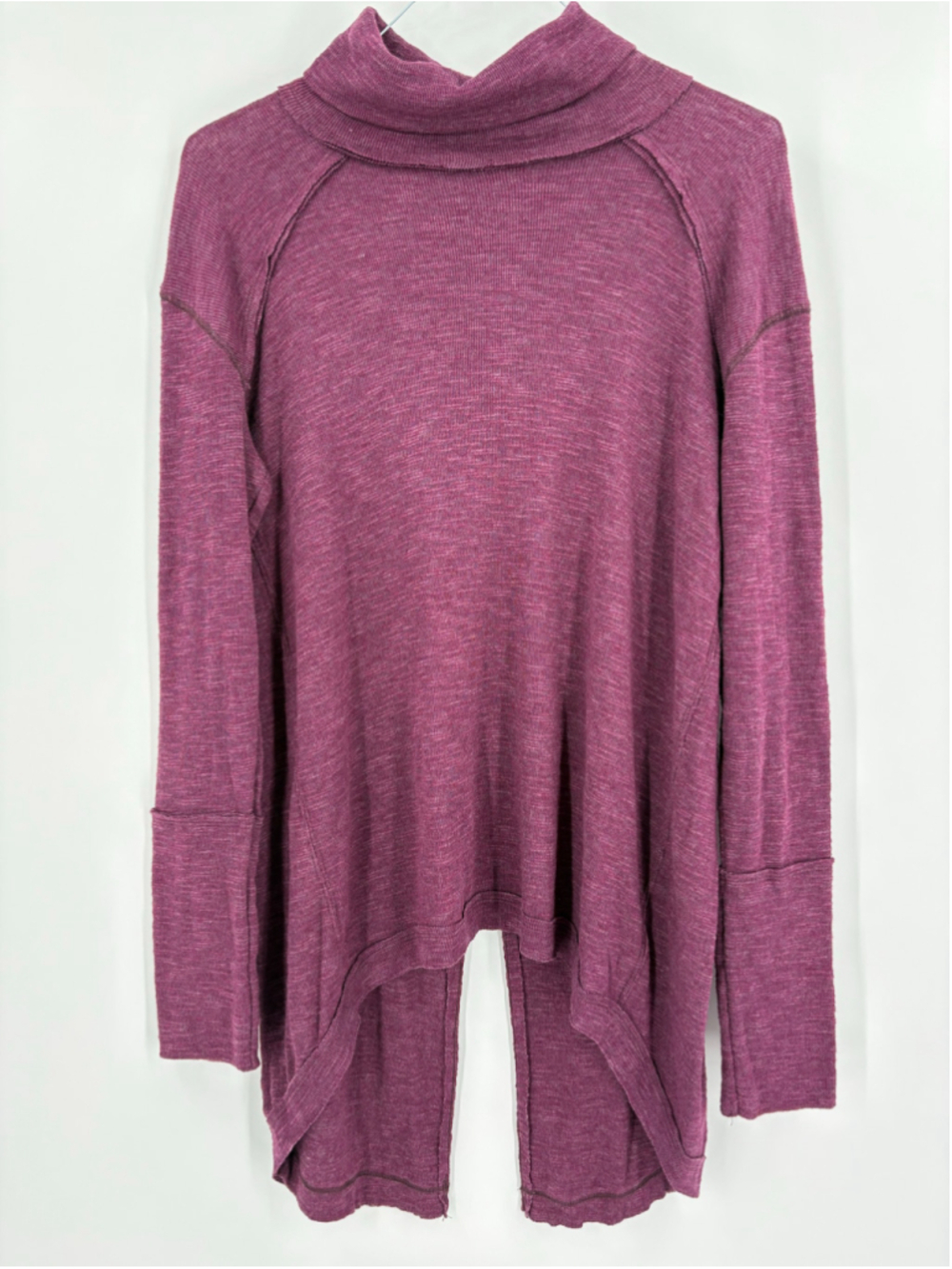 We The Free Free People Lover Split Back Sweater Top Purple Womens Large